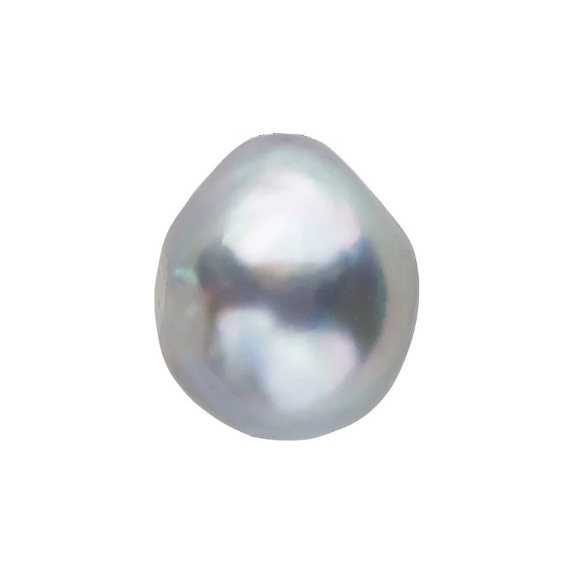 Perle de culture d'Akoya bleue argentée Baroque de 9-10 mm goutte