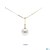 Pendentif Or 18k et Diamant avec Perle d'Akoya Blanche AAA