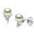 Boucles d'Oreilles Argent 925, Zirconiums et Perles d'Eau Douce 6-7 mm DOUCEHADAMA