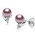 Boucles d'Oreilles Argent 925, Zirconiums et Perles d'Eau Douce 6-7 mm AAA