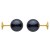 Boucles d'Oreilles perles d'Akoya noires 6,5 à 7 mm sur système Guardian