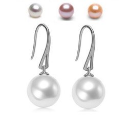 Boucles d'Oreilles Or 9k Perles d' Eau Douce AAA