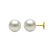Boucles d'Oreilles perles d'Australie Blanches 9 à 10 mm AAA sur systèmes GUARDIAN