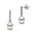 Boucles d'Oreilles Argent 925 Zirconiums Perles d'Eau Douce DOUCEHADAMA