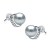 Boucles d'Oreilles Or 18k diamants Perles d'Akoya bleues argentées AAA