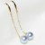 Boucles d'Oreilles Perles d'Akoya Bleues 7-7,5 mm AAA en Or 18k