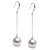 Boucles d'Oreilles Or 18k et perles d'Australie blanches AAA