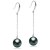 Boucles d'Oreilles Or 18 carats Perles noires de Tahiti