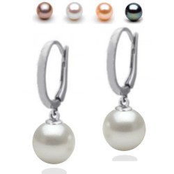 Boucles d'Oreilles Argent 925 de Perles d' Eau Douce AAA