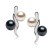 Boucles d'Oreilles Argent 925 avec 4 perles d'Akoya 6 à 6,5 mm