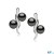 Boucles d'Oreilles Argent 925 avec 4 perles d'Eau Douce 6 à 7 mm AAA