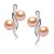 Boucles d'Oreilles Argent 925 avec 4 perles d'Eau Douce 6 à 7 mm DOUCEHADAMA