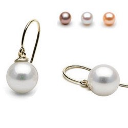 Boucles d'Oreilles Or 18k Perles d' Eau Douce DOUCEHADAMA