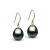 Boucles d'oreilles en or 14 carats perles de Tahiti Goutte AAA