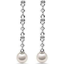 Boucles d'Oreilles Or 18k Perles d'Akoya AAA et diamants