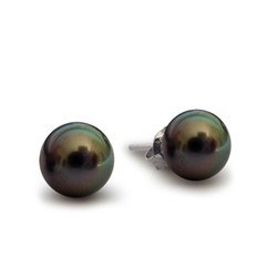 Boucles d'Oreilles or 14k perles de culture de Tahiti 11 à 12 mm