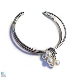 Bracelet en Argent 925 et 7 perles d'Eau Douce 6-7 mm blanches DOUCEHADAMA