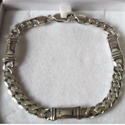Bracelet gourmette Argent massif 925 de 21 cm unisexe