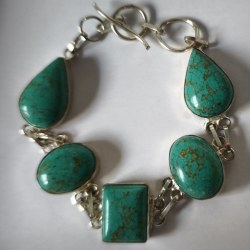 Bracelet Ancien en Turquoise composite 18 ou 19 cm