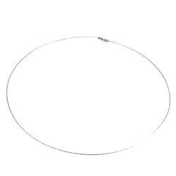 Cable en argent 925 rhodié Ø : 1.6 mm, 45 cm, 7,65 gr