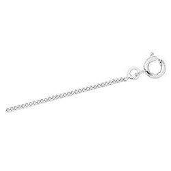 Chaine 45 cm en argent 925 rhodié maille gourmette