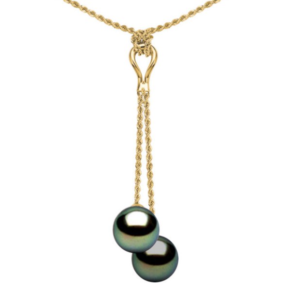 Collier de perles de culture de Tahiti AAA sur chaîne en or 18k