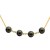 Collier 4 perles de culture de Tahiti 9-10 mm AAA avec 9 billes de 4 mm en Or 18k