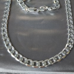 Collier Chaine 60 cm en argent 925 rhodié 28,2 grammes