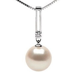 Pendentif Argent 925 et Diamant avec Perle d'eau douce DOUCEHADAMA