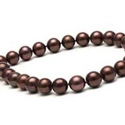 Collier de perles de culture d'Eau Douce Chocolat 10,5-11,5 mm
