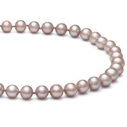 Collier 40 cm de perles d'eau douce 7 à 8 mm couleur Lavande