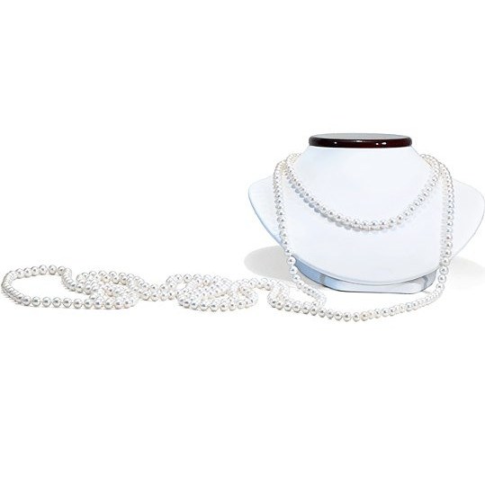 Long collier de 305 cm de perles de culture d'Eau Douce 8-9 mm