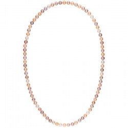 Long collier de perles d'eau douce multicolores de 8 à 9 mm 70 cm