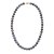Collier 40 cm perles de culture d'eau douce noires 8,5 à 9 mm AAA multireflets