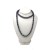 Long collier de perles d'eau douce noires de 8 à 9 mm 90 cm