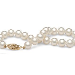 Bracelet de 20 cm perles d'eau douce blanches 6 à 7 mm