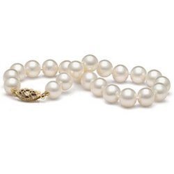 Bracelet de perles d'eau douce Blanches 7 à 8 mm