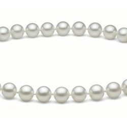 Collier 40 cm de perles de culture Doucehadama de 6 à 7 mm Blanches