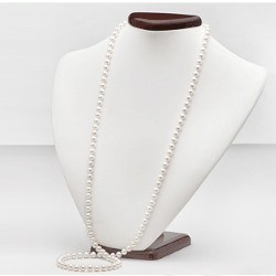 Long Collier de perles d'eau douce 90 cm 8 à 9 mm DOUCEHADAMA