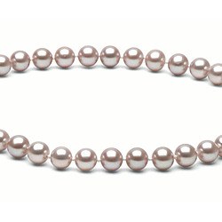 Collier 40 cm de perles d'Eau Douce de 6 à 7 mm Lavande DOUCEHADAMA