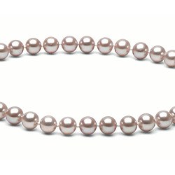 Collier 40 cm de perles d'Eau Douce de 6 à 7 mm Lavande DOUCEHADAMA