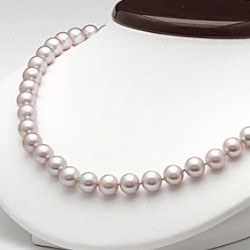 Collier 45 cm de perles d'Eau Douce de 6 à 7 mm Lavande DOUCEHADAMA
