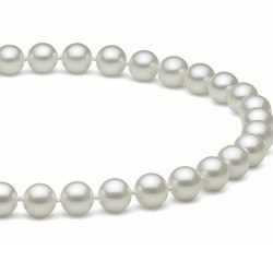 Collier 40 cm de perles d'Eau Douce de 7 à 8 mm Blanches DOUCEHADAMA