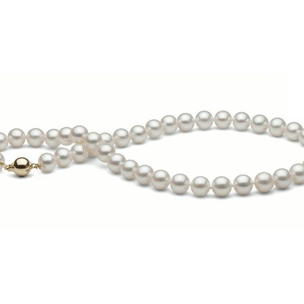 Collier 40 cm de perles d'Eau Douce de 9 à 9,5 mm Blanches DOUCEHADAMA