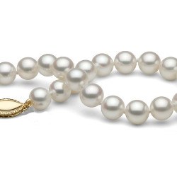 Bracelet 20 cm de perles d'eau douce blanches 6 à 7 mm DOUCEHADAMA