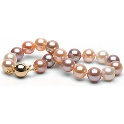 Bracelet de perles d'eau douce Multicolores 8 à 9 mm DOUCEHADAMA