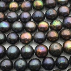 Collier 43 cm de perles EDISON d'Eau Douce presque rondes de 11 à 13 mm AA