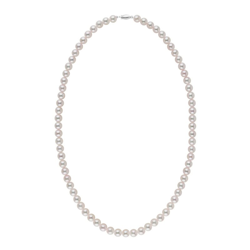 Collier 45 cm de petites perles de culture Akoya blanches 5,5-6 mm