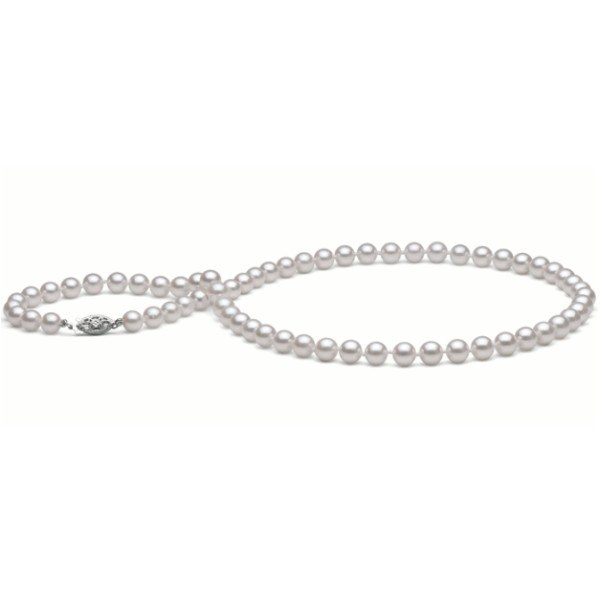 Collier de perles de culture Akoya blanches 6-6,5 mm