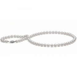 Collier 45 cm de perles Akoya blanches de 6,0 à 6,5 mm AAA